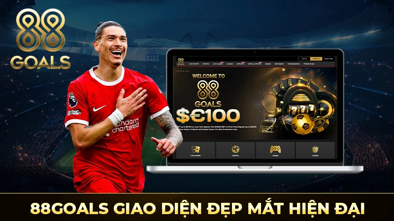 88goals giao diện đẹp mắt thân thiện